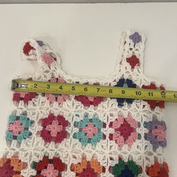 Beach Riot Girls' Little James Crocheted Cover Up Dress Sz 5/6 Beach Resortwear - Picture 6 of 7